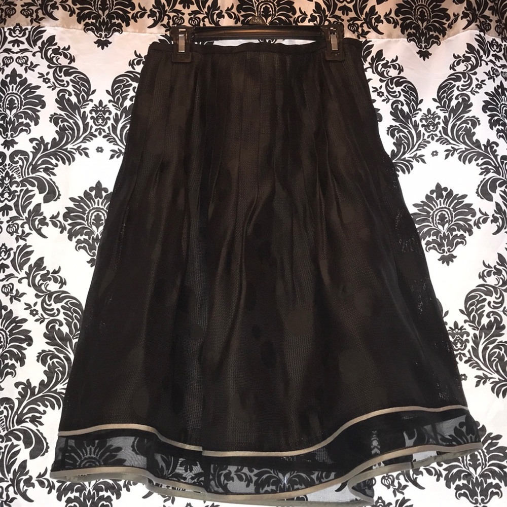 Black polka dot skirt size 8